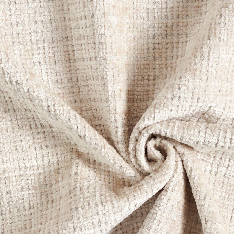 Polsterstof Chenille Ensfarvet – mandel,  image number 1