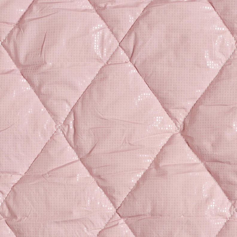 Quiltstof let glans romber – lys rosa,  image number 1