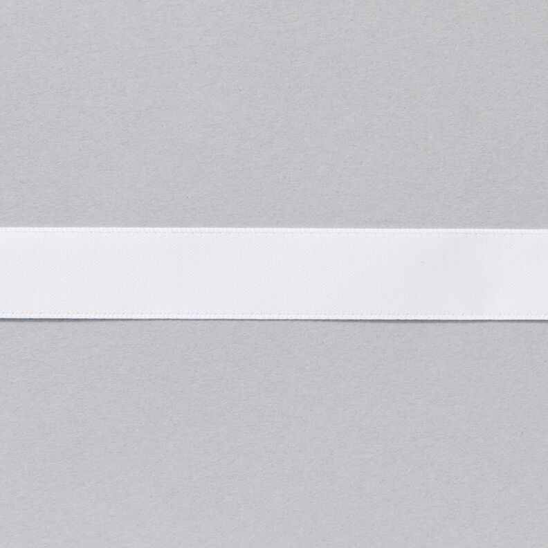 Satinbånd [15 mm] – hvid,  image number 1