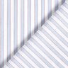 Bomuldsstof tofarvede striber – hvid/lyseblå,  thumbnail number 4