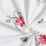 Bomuldspoplin Broderi blomsterbuketter – hvid/bær,  thumbnail number 3