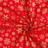 Bomuldsstof Poplin snekrystaller – rød/guld,  thumbnail number 3