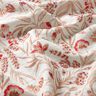 Musselin/Dobbelt-Crincle stof folkloristiske blomster – natur/rød,  thumbnail number 2
