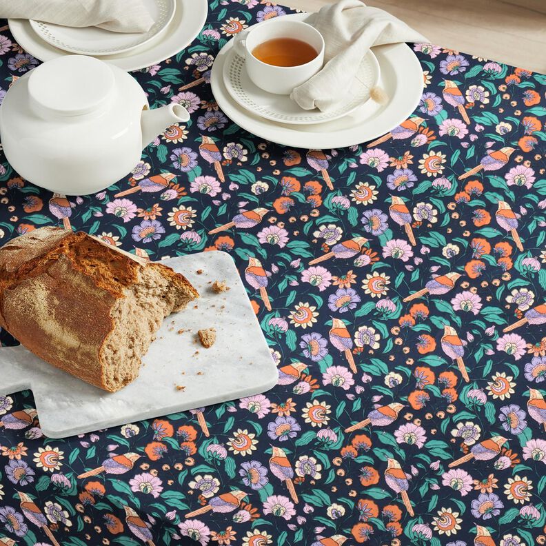 Impr&aelig;gneret voksdug blomsterhav &ndash; natbl&aring;,  image number 7