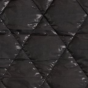 Quiltstof let glans romber – sort, 