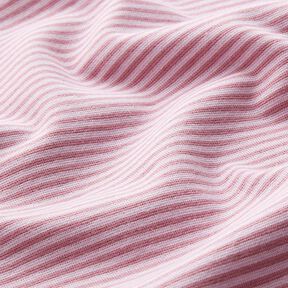 Ribvævet, rørformet stof smalle cirkler – gammelrosa/rosa, 