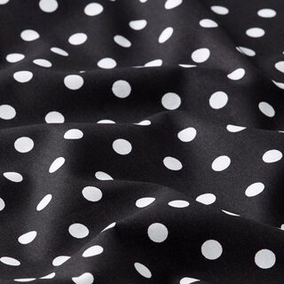 Bomuldspoplin store prikker – sort/hvid, 