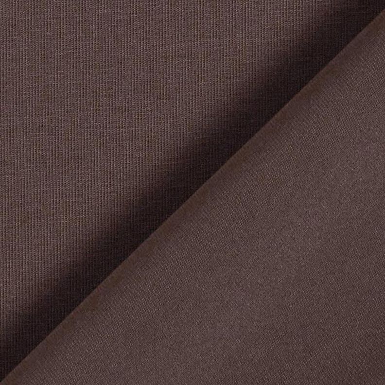 Bomuldsjersey Medium ensfarvet – sortbrun,  image number 5