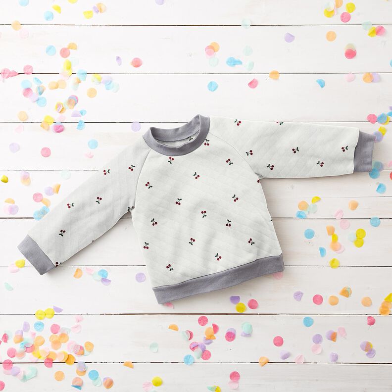 Doubleface Jersey kirsebær – elfenben,  image number 6