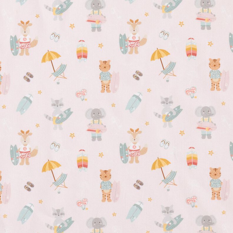 Bio-bomuldspoplin surf-dyr – rosé,  image number 1