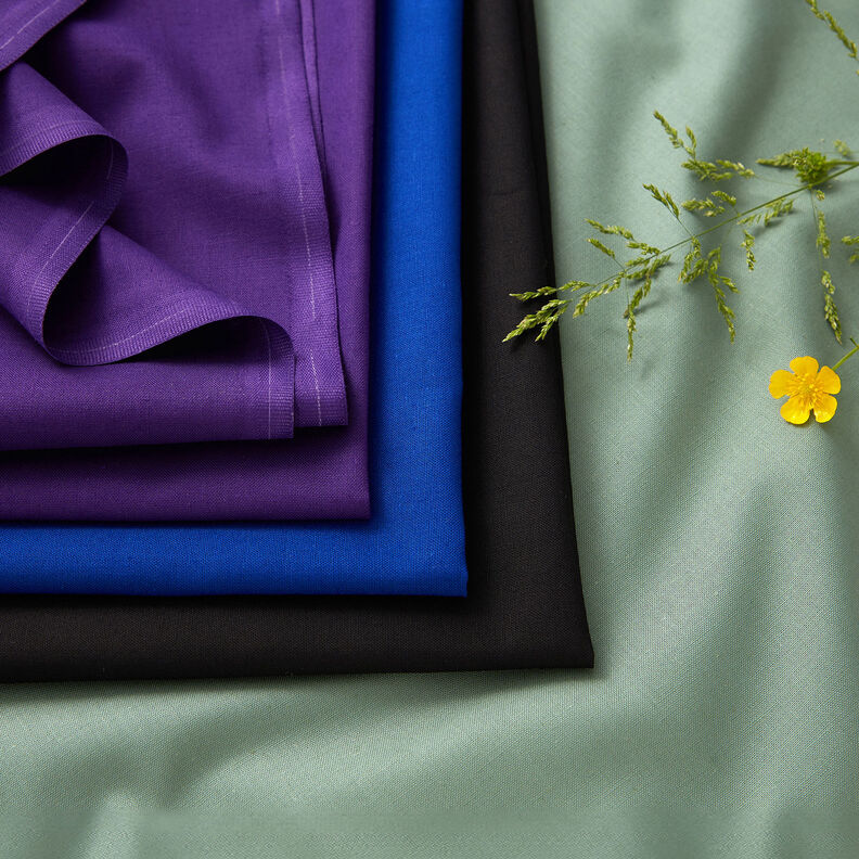 Bomuldsstof Cretonne Ensfarvet – reed,  image number 4