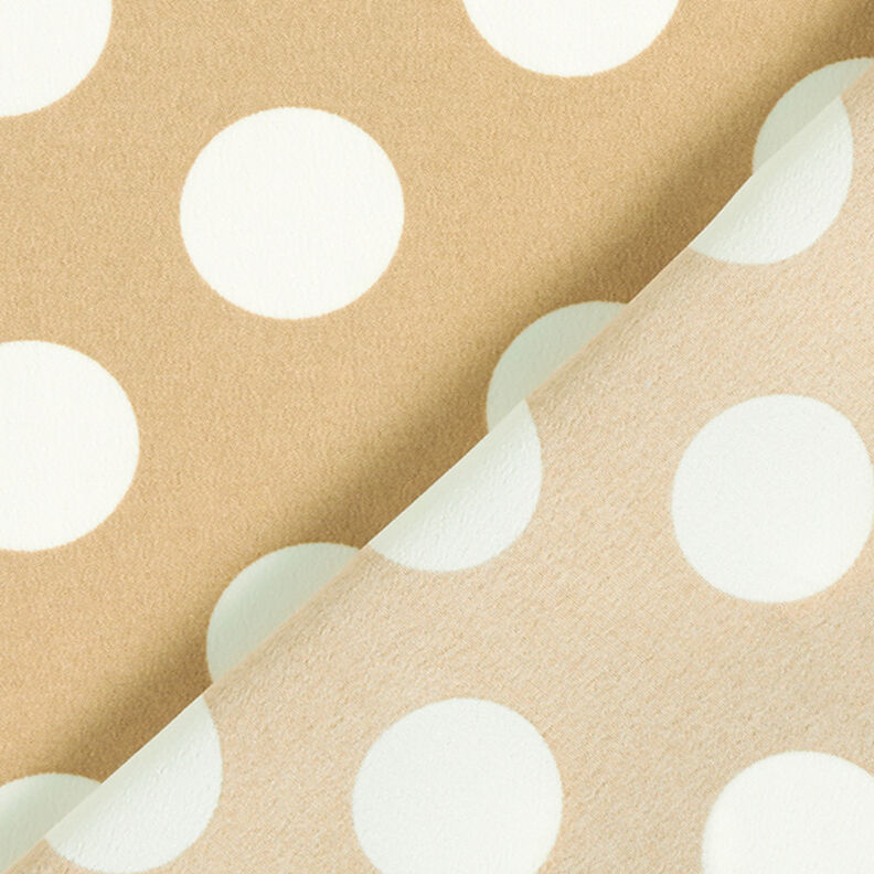 Crepe stof polkaprikker [2,5 cm] – beige,  image number 4