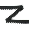 Skråbånd med hæklebort 15 – sort,  thumbnail number 1
