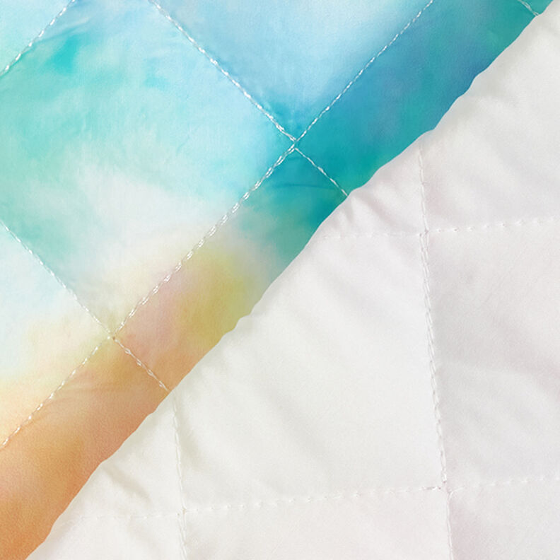 Quiltstof regnbue farveforløb – hvid/farvemix,  image number 4