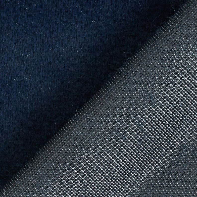 høj kvalitet ensfarvet kunstpels – marineblå,  image number 3