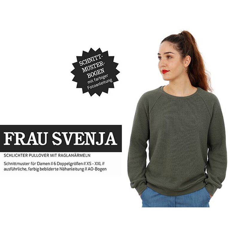 FRAU SVENJA - enkel sweater med raglanærmer, Studio Schnittreif  | XS -  XXL,  image number 1