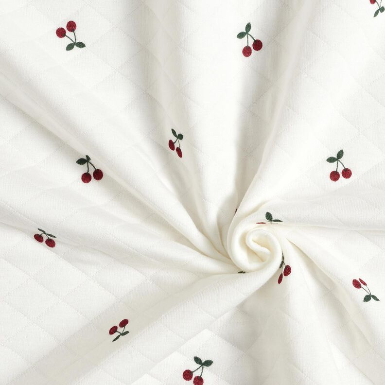 Doubleface Jersey kirsebær – elfenben,  image number 3