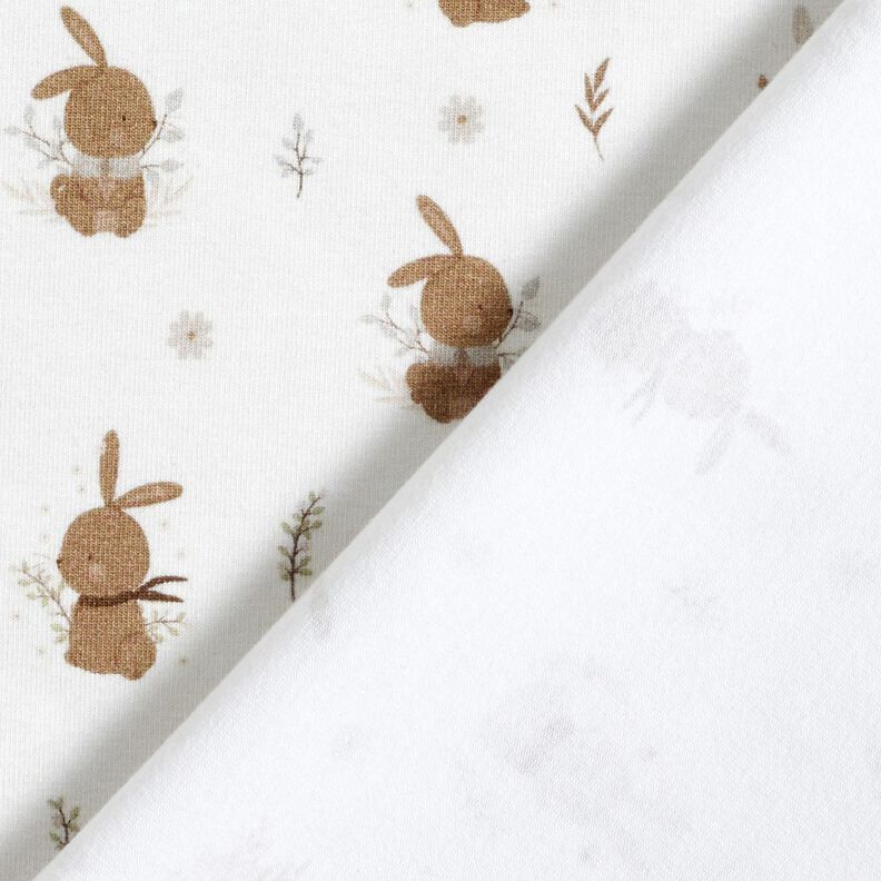 Bomuldsjersey søde harekillinger Digitaltryk – elfenben,  image number 4