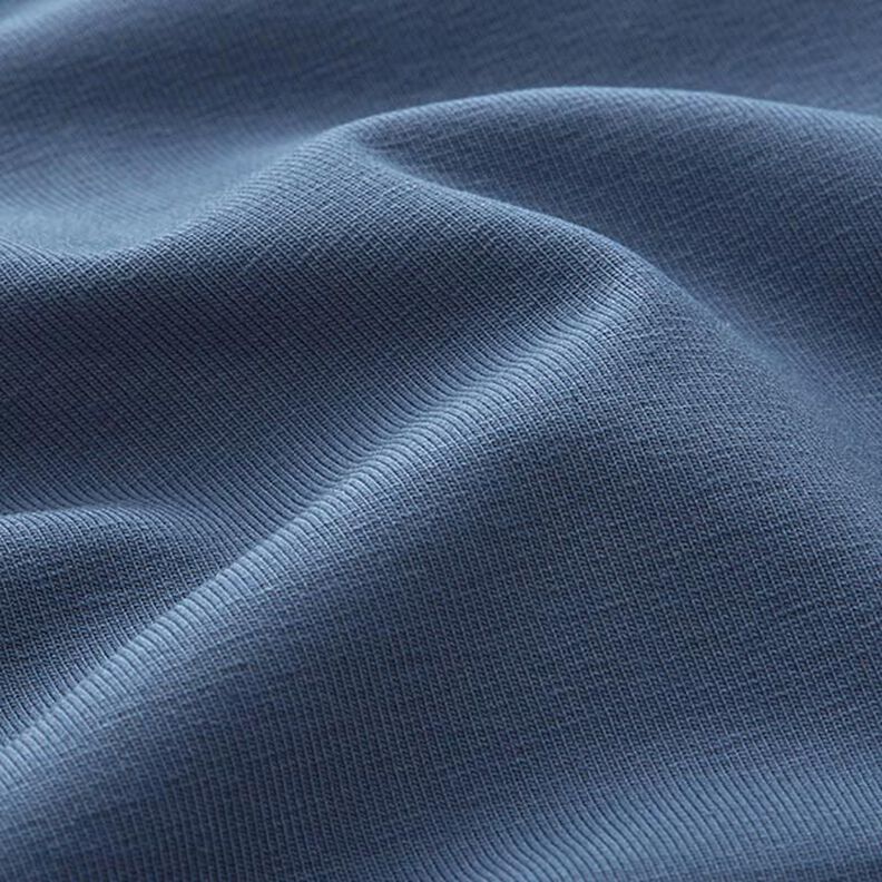 Bomuldsjersey Medium ensfarvet – jeansblå,  image number 4