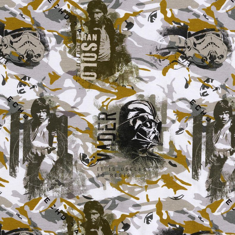 Bomuldsjersey camouflage | Star Wars – uldhvid,  image number 1
