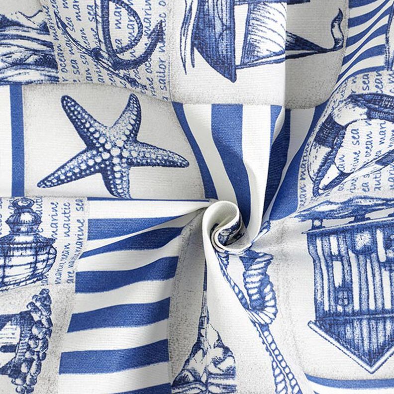 Voksdug, maritim – stålblå/natur,  image number 3