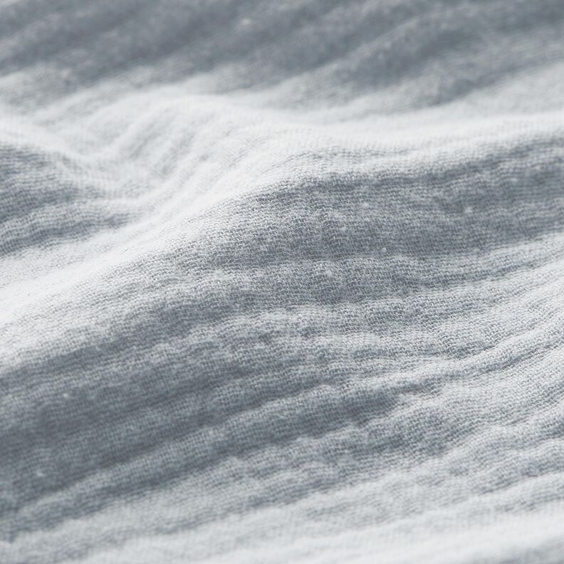 Musselin/Dobbelt-Crincle stof – lysegrå,  image number 3