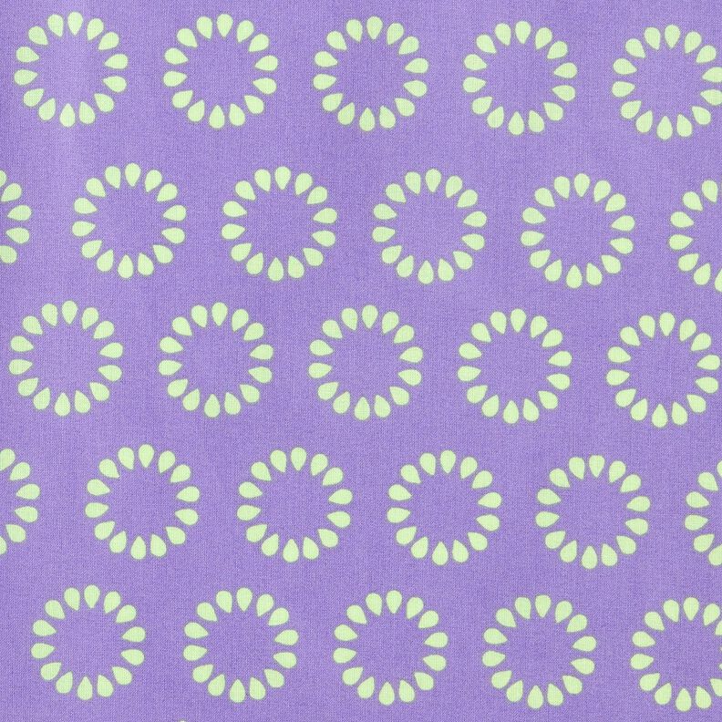 Imprægneret voksdug farverige cirkler – lavendel/majløv,  image number 1