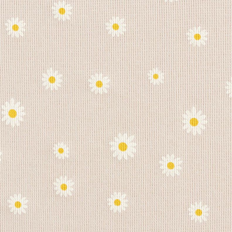 Vaflet jersey margueritter – natur,  image number 1