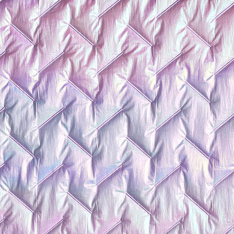 Quiltstof diagonalt mønster, iriserende – pastelhyld,  image number 1