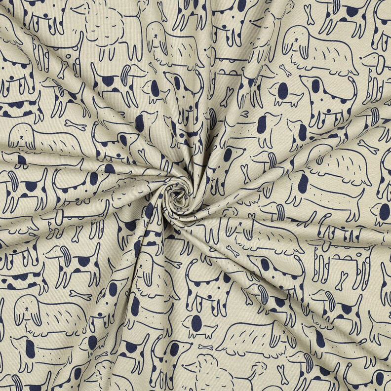 Bomuldsjersey hunde | by Poppy – anemone/marineblå,  image number 3