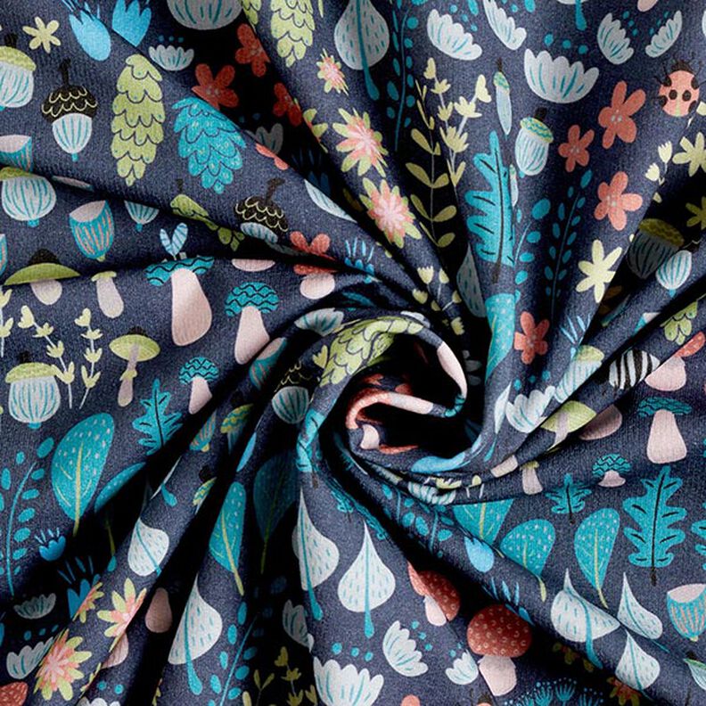 Sweatshirt lodden skovplanter Digitaltryk – marineblå,  image number 4