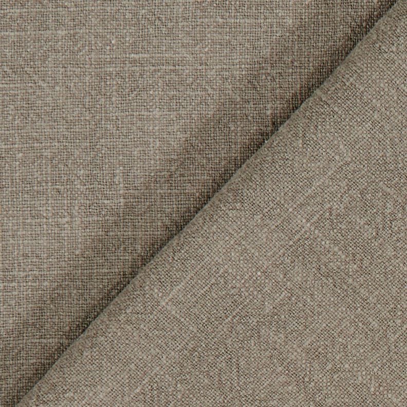 Hørstof ramie mix stonewashed, kraftig kvalitet – mørk taupe,  image number 3
