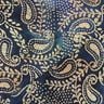 Fin bomuldsbatist Batik Paisley – havblå/sand,  thumbnail number 4