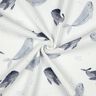 Vaffelpiqué Hvaler Digitaltryk | Poppy Fabrics – elfenben/blågrå,  thumbnail number 3