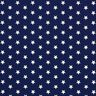 Bomuldspoplin mellemstore stjerner – marineblå/hvid,  thumbnail number 1