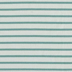Bomuldsjersey smalle og brede striber &ndash; lys mint/pebermynte, 