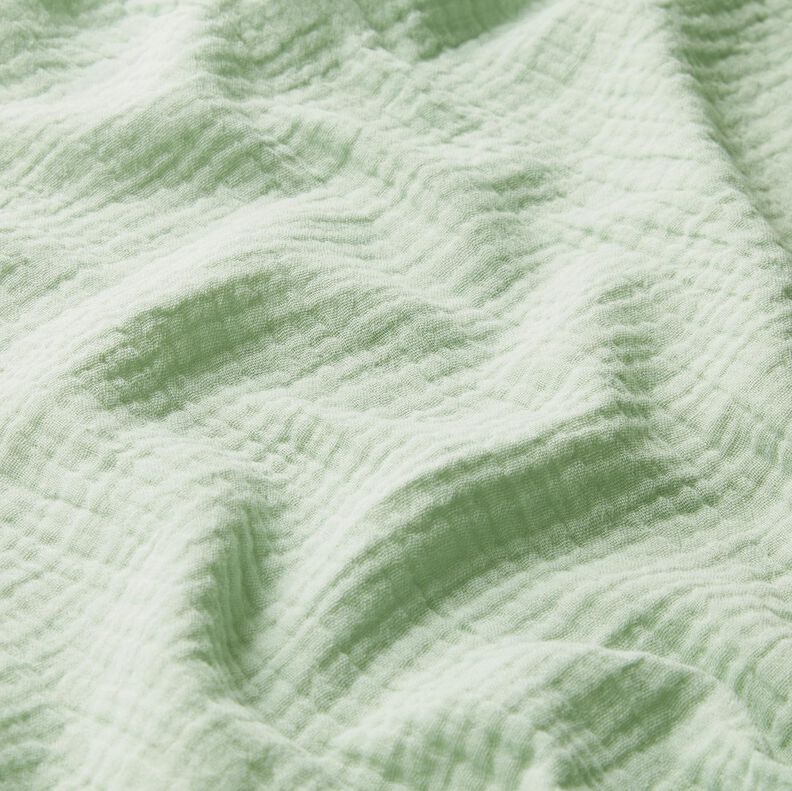 GOTS Musselin/Dobbelt-Crincle stof | Tula – eukalyptus,  image number 3