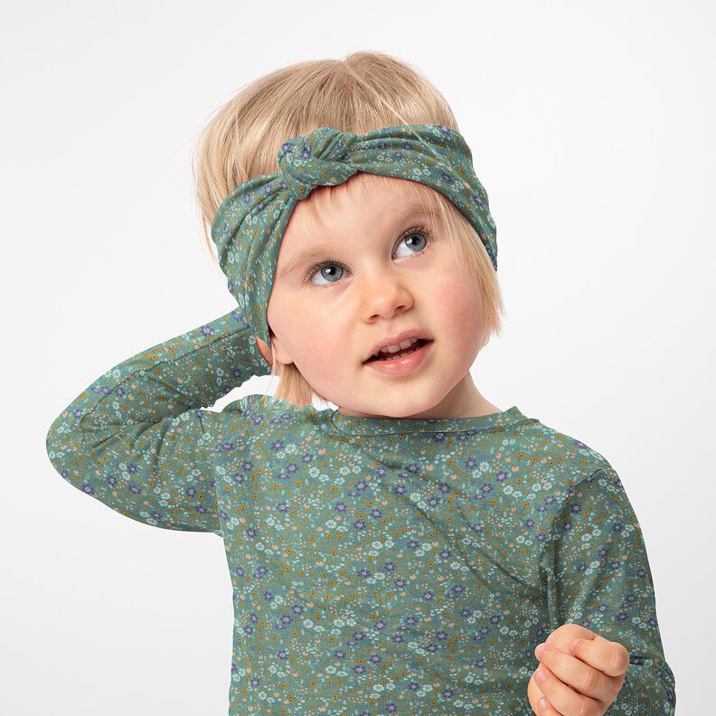 Bomuldsjersey blomsteng i skoven Digitaltryk – reed,  image number 5