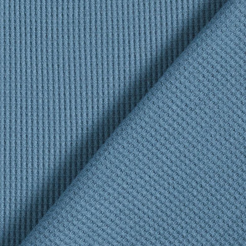 Vaflet jersey Ensfarvet – jeansblå,  image number 3