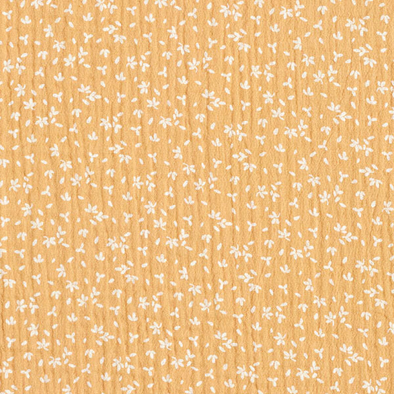 Musselin/Dobbelt-Crincle stof kronblade – gammelguld,  image number 1