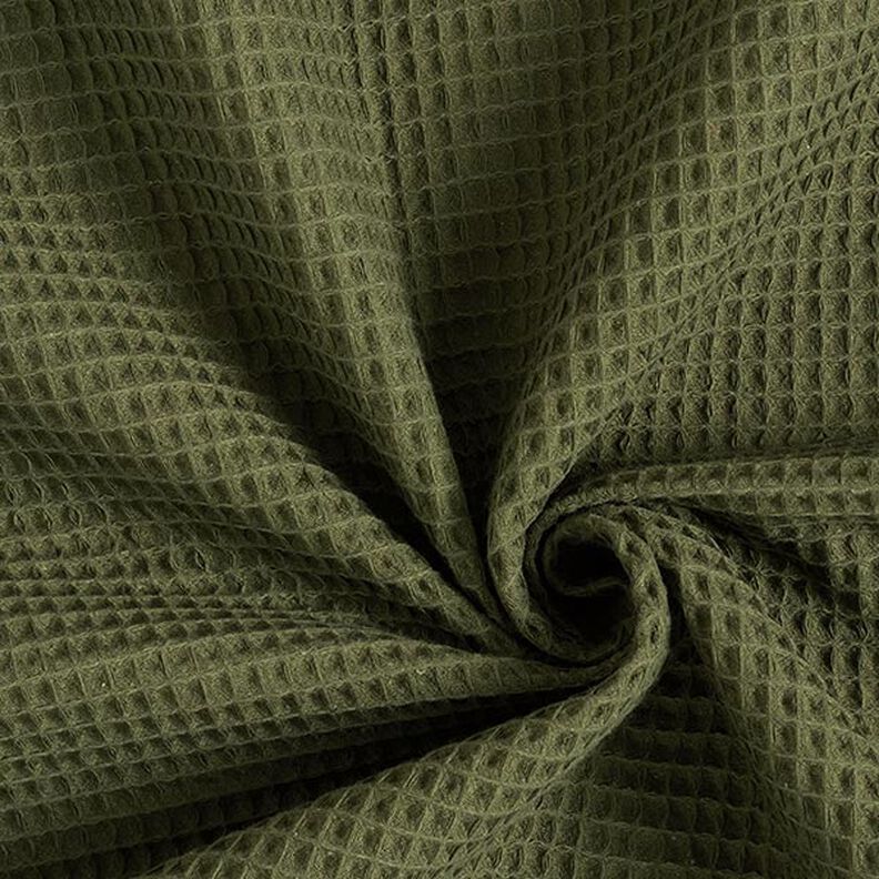 Vaffelpiqué – mørk olivengrøn,  image number 1