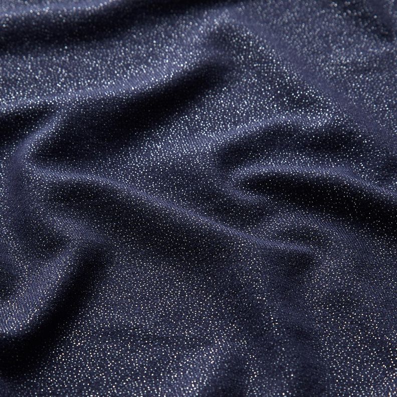 Viskosejersey Glitter – natblå,  image number 2