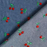 Chambray broderede kirsebær – jeansblå,  thumbnail number 4