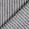 Hør-bomulds-miks brede striber – sort/hvid,  thumbnail number 4