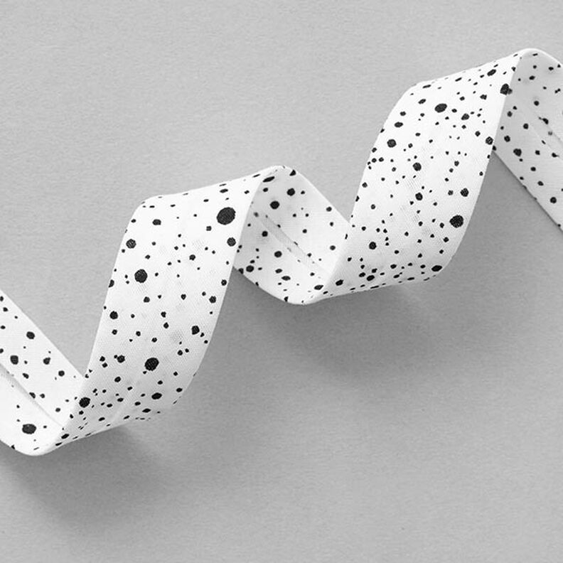 Skråbånd klatter [ 20 mm ] – hvid/sort,  image number 1