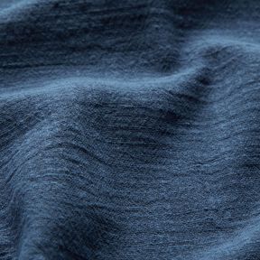 Bomuldsstof hørlook – kongeblå | Reststykke 80cm, 