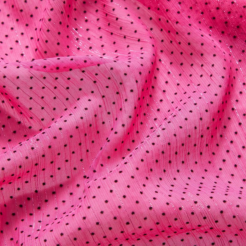 Chiffon glitterstriber og prikker – purpur,  image number 2
