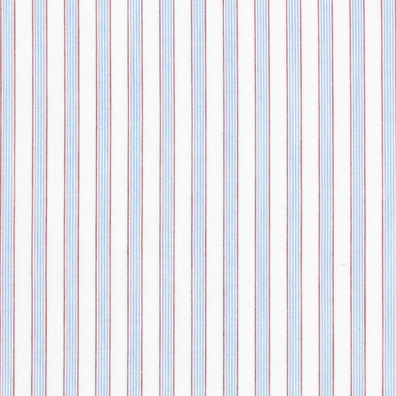 Bomuldsstof tofarvede striber – hvid/lyseblå,  image number 1
