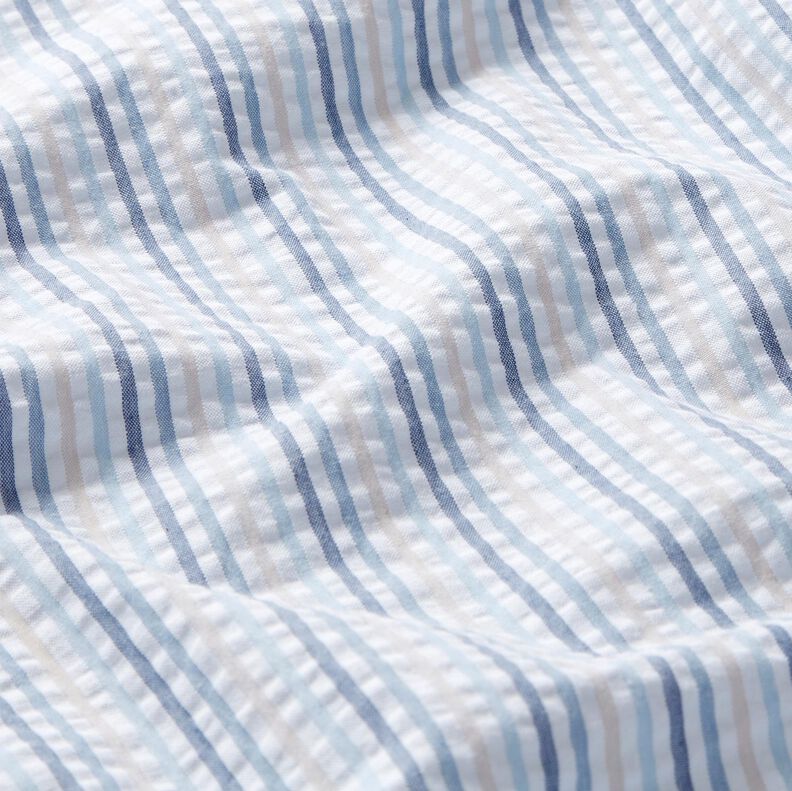 Bæk og bølge Bomuld stribet-mix – blå/hvid,  image number 2