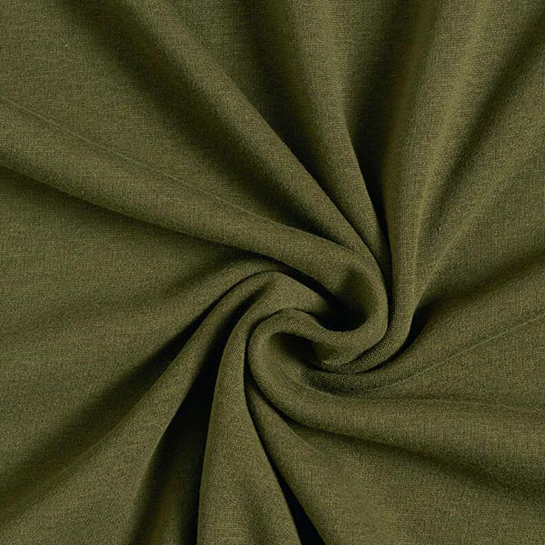 Alpefleece Hyggesweat Ensfarvet – mørk olivengrøn,  image number 1
